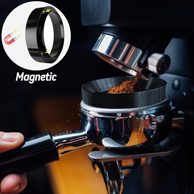 51mm Espresso Tamper, Coffee Tamper Set, 51mm tamper with Wdt Tool, Espresso Tamper Mat, Espresso Dosing Funnel, 51mm Espresso Puck Screen, Espresso Accessories for Espresso Coffee Machine