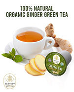 Load image into Gallery viewer, Green Tea &amp; Ginger Tea Pods for Keurig - Caffeinated, Organic, Dye Free, Unsweetened, Herbal Blend for K Cup Machines - Hot or Iced (36 Tea Pods)