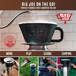 Load image into Gallery viewer, Big Joe® Large Coffee Filters (500 Count) - Tall Walled Commercial Coffee Filters (4 ¼ Inch base, 2 ¾ Inch Walls, 9 ¾ Inch Laying Flat) - Compatible with BUNN and 12-Cup Home &amp; Commercial Machines