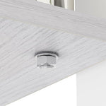 Load image into Gallery viewer, Glass Coffee Table Rectangle Living Room Center Table, with Gray Tempered Glass Tabletop and White MDF Layer,for Living Room and Office, Gray+White