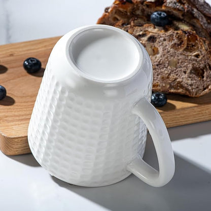 Large Coffee Mug, 20 oz Ceramc Coffee Cup with Handle, Porcelain Big Tea Cup for Office and Home, for Latte Cocoa Dishwasher and Microwave Safe, 1PC, White