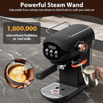 Load image into Gallery viewer, Espresso Machine with Steam Milk Frother Semi Automatic 20 Bar Compact Black with Toggle Switch for home Cafetera Espresso, Latte, Cappuccino, Americano, Macchiato