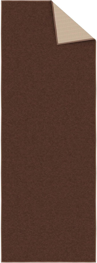 Ottomanson Hallway Runner Rug 2'2" x 6' Non Slip Solid Area Rugs Easy to Clean Laundry Rug Runner Durable & Pet Friendly Floor Carpet Runners for Hallways Entryway Living Room Kitchen, Brown
