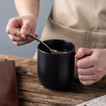 Load image into Gallery viewer, AmorArc 14oz Coffee Mugs Set of 6, Ceramic Coffee Mugs with Large Handle &amp; Wavy Rim for Latte/Hot Cocoa/Tea, Stylish Coffee Mugs for Men Women. Oven,Dishwasher&amp;Microwave Safe, Matte Black