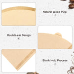 Load image into Gallery viewer, 100 Count Pour Over Coffee Filters Paper, Size 02 Natural Brown Coffee Filters Cone, V02 Unbleached Disposable Paper Filters Compatible with Pour Over and Drip Coffee Maker(2-4 Cups)