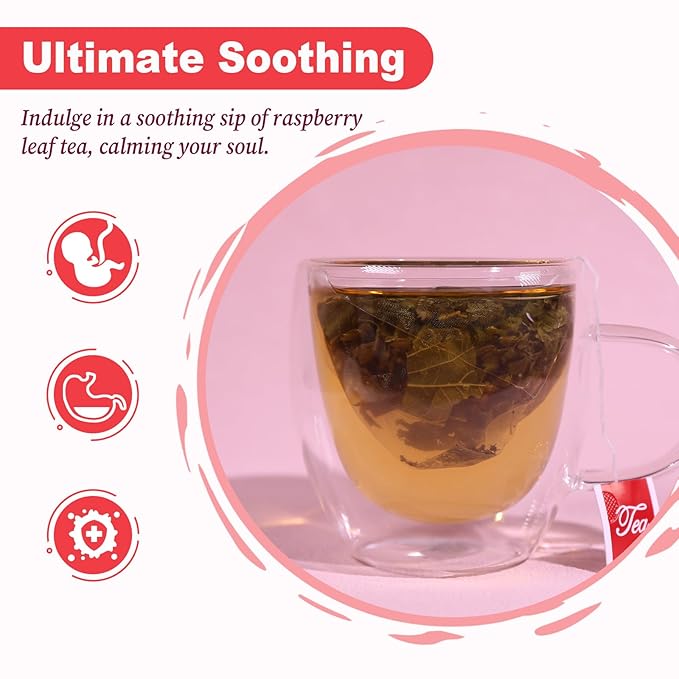 FullChea - Raspberry Leaf Tea Bag, 40 Teabags - Natural Pregnancy Tea - Pure Red Raspberry Leaf Herbal Tea - Non-GMO - Caffeine-free - Help Childbirth & Support Menstrual