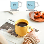 Load image into Gallery viewer, Stackable Coffee Mugs Set: 13 oz Ceramic Stacking Cups for Cappuccino Latte Tea - Microwave Safe Mug for Home &amp; Office - 4 PCS, Light Yellow