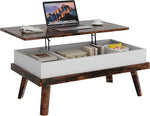 Load image into Gallery viewer, Shintenchi Coffee Table, Lift Top Coffee Table with Hidden Compartment, Rising Tabletop Dining Table, Lift Top Coffee Center Table for for Living Room, Office, Home (Rustic Brown)