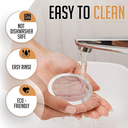 HEXNUB - Reusable Metal Filters for AeroPress Coffee Maker, Stainless Steel Filter Fits AeroPress Original & Go Cafe Press, Fuller Bodied Coffee Than Paper Filters - SILVER 2-PACK