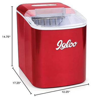 Igloo 26-lb Automatic Electric Countertop Ice Maker - 9 Cubes in 7 Mins, with Scoop and Basket