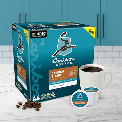 Caribou Coffee Caribou Blend Keurig Single-Serve K-Cup Pod, Medium Roast Coffee, 44 Count(Pack of 1)