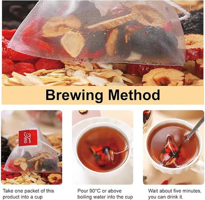 2025 New Ginseng Eight Treasure Herbal Tea,Red Date Wolfberry Mulberry Goji Health Tea Bags for Women & Men,30 Bags（2PC)