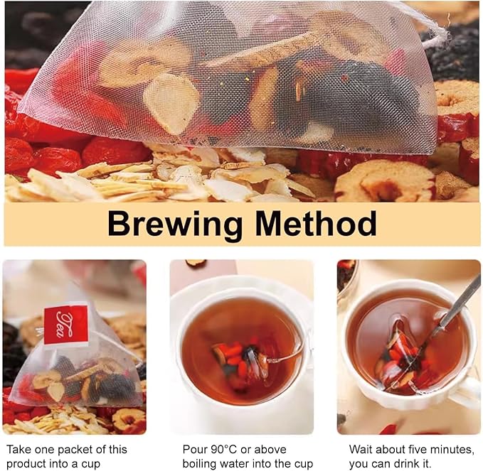 2025 New Ginseng Eight Treasure Herbal Tea,Red Date Wolfberry Mulberry Goji Health Tea Bags for Women & Men,30 Bags（2PC)