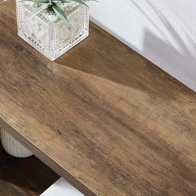 FOLUBAN 3 Tier Bookshelf, Industrial Bookcase and Book Shelves for Bedroom, Rustic Wood and Metal Book Case for Office, Oak