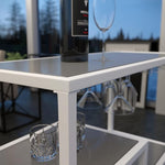 Load image into Gallery viewer, Holly &amp; Martin Zephs Bar Cart White - Stylish Bar Cart for Home - Utility Carts with Wheels