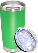 Load image into Gallery viewer, 20oz Tumbler Stainless Steel Tumbler Cup with Lid Vacuum Insulated Double Wall Travel Mug, Durable Powder Coated Travel Coffee Tumbler Mug for Hot &amp; Cold Drinks, Green,1 Pack