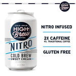 Load image into Gallery viewer, High Brew Coffee, Nitro Sweet Cream, Cold Brew Coffee, 10 FL Oz, Ready-To-Drink (Pack of 12)