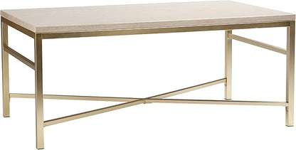 SEI Furniture Orinda Faux Stone Cocktail Table - Travertine