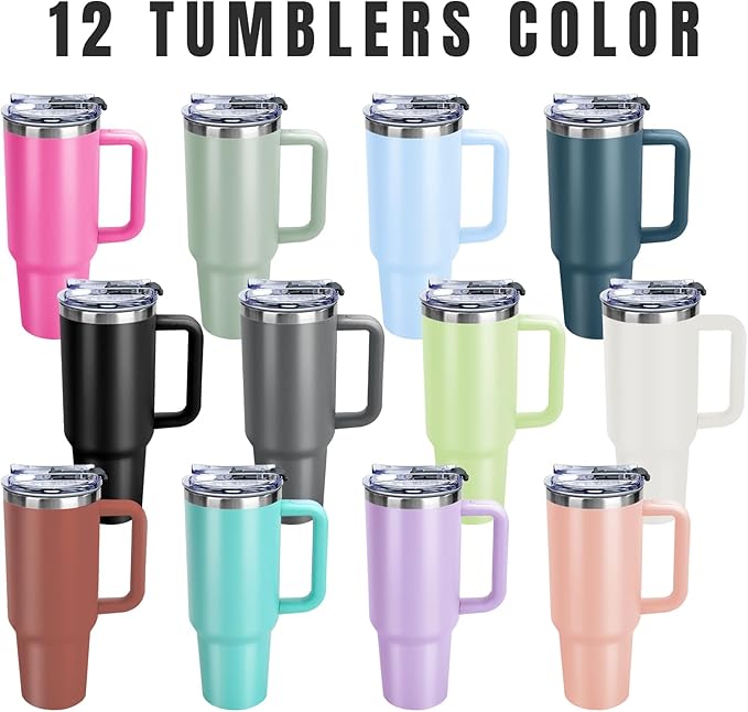 Personalized Tumblers with Engraved Name, Personalized Birthday Gifts for Men Women, Custom 40oz Stainless Steel Coffee Tumbler with Lids and Straws, Custom Travel Cup (40oz Engraved Tumbler)