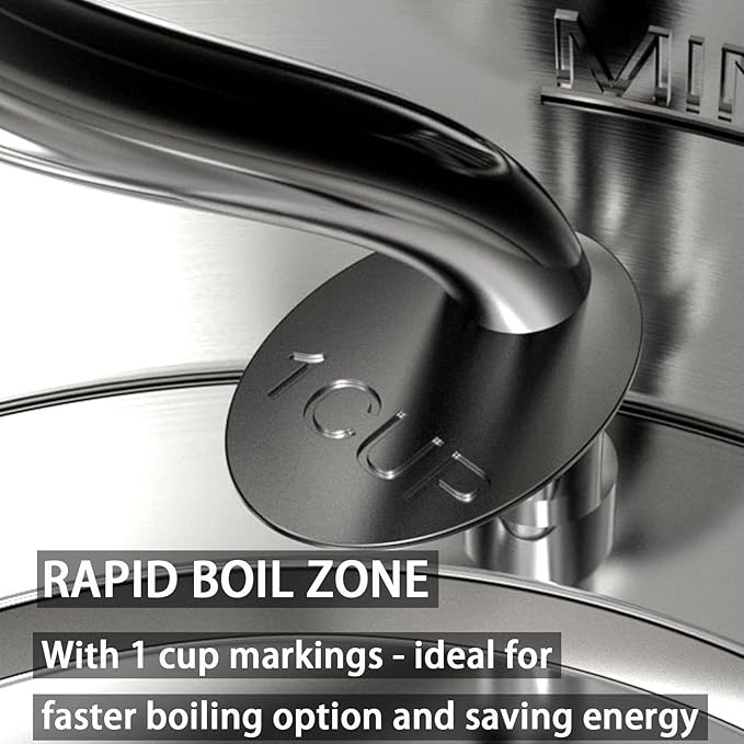 Electric Gooseneck Kettle, 1L 1500W Fast Boil, 100% Stainless Steel BPA Free Pour-Over Coffee & Tea Kettle, Water Boiler with Auto Shut & Boil-Dry Protection, Turquoise