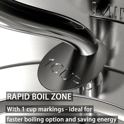 Electric Gooseneck Kettle, 1L 1500W Fast Boil, 100% Stainless Steel BPA Free Pour-Over Coffee & Tea Kettle, Water Boiler with Auto Shut & Boil-Dry Protection, Turquoise