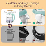 Load image into Gallery viewer, Cosori Electric Kettle, No Plastic Filter &amp; Spout, Tea Kettle &amp; Hot Water Boiler For Coffee &amp; Tea, Water Heater &amp; Teapot, Automatic Shut Off, Borosilicate glass, Green, 1.7L/1500W