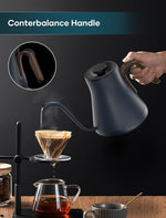 Load image into Gallery viewer, Electric Kettles, INTASTING Gooseneck Electric Kettle, ±1℉ Temperature Control, Stainless Steel Inner, Quick Heating, for Pour Over Coffee, Brew Tea, Boil Hot Water, 0.9L (Navy Blue)