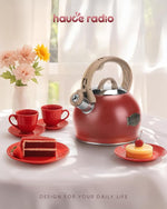 Load image into Gallery viewer, Tea Kettle for Stovetop, 2.1 Quart Loud Whistle Stovetop Teapots,Food Grade Stainless Steel Tea kettles for Stove Top with Anti-hot Ergonomic Handle,Suitable for All Heat Sources