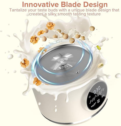 N7 Nut Milk Maker, 50oz (1.5L) Automatic Soy Milk Maker Machine for Homemade Oat Milk, Nutmilk, Juice, Milkshake, Baby Food, Grains, Almonds Milk Maker with Delay Start/Keep Warm/Clean