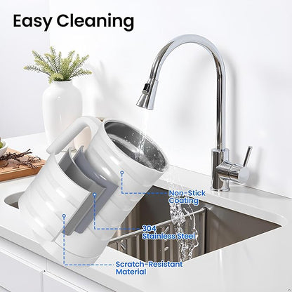 Milk Frother, SAIBOKE 4-in-1 Electric Milk Steamer，Automatic Hot & Cold Foam Maker, 11.80oz/350ml Milk Warmer for Latte, Cappuccinos, Macchiato. Ultra-Quiet Working & Automatic Shut Off.