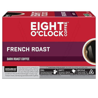 Eight O'Clock Coffee French Roast, Single-Serve Coffee K-Cup Pods, Dark Roast, 72 Count