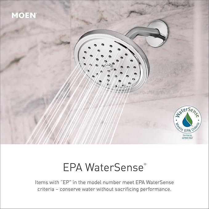 Moen Chrome Eco-Performance 4-Spray Pattern Handheld Showerhead with 69 Long Hose and 30-Inch Slide Bar, 3669EP