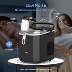 Load image into Gallery viewer, WIE Countertop Ice Maker, 26lbs/24H Portable Ice Machine with Handle,9 Bullet Ice Cubes in 6 Mins,Self-Cleaning Compact Icemaker with Selectable Ice Size for Home Kitchen/RV/Camping/Party, Black