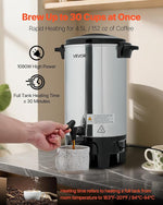 Load image into Gallery viewer, VEVOR Commercial Coffee Urn, 30 Cup 4.5 L Hot Beverage Dispenser with Dripless Faucet, Quick-Brewing Commercial Coffee Maker, Automatic Temperature Control, for Catering, Party, Church &amp; Restaurant