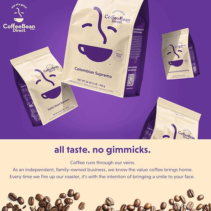 Coffee Bean Direct French Roast Blend, Whole Bean Coffee, Dark Roast, 2.5 Pound Bag (Pack of 1)