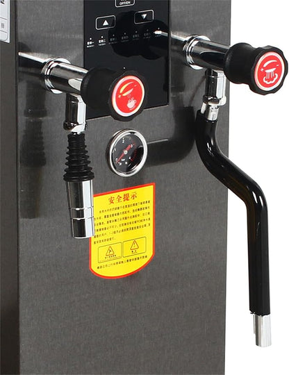 2500W Steam Water Boiling Machine, 12L Commercial Milk Frother Milk Foamer for Tea Restaurant Equipment, Bakery Equipment Multiple Functions 360° Water Valve Milk Foam Maker