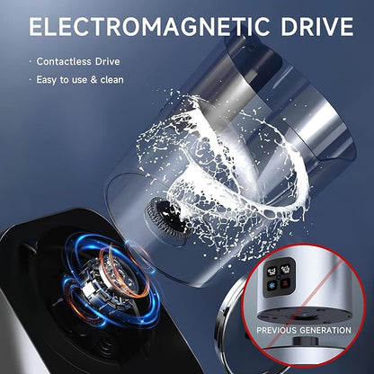 Wamife Electric Milk Frother and Steamer for Coffee with Milk Frother Cup (700ml/23.6oz,Milk 150ml) 4-in-1 Milk Foamer Hot Chocolate Maker,Hot & Cold Foam Maker,Heated Milk,Dishwasher Safe with Whisk