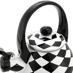 Load image into Gallery viewer, UPware Enamel on Steel Whistling Tea Kettle, Stovetop Teakettle (2.4 Quart, Black Diamond)