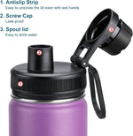 Load image into Gallery viewer, koodee Insulated Water Bottle, 32 oz Stainless Steel Double Wall Vacuum Wide Mouth Sport Bottle with Leakproof Spout Lid (Purple)