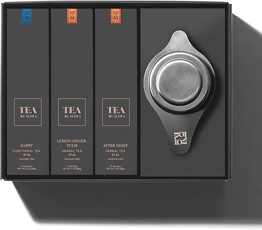 iLOLA The Beginning | Tea Disc Set | Oprah’s Favorite Things 2022 | Organic Loose Leaf Probiotic Tea | Stainless Steel Infuser | Gift Box Set (Gift Box Set 2)