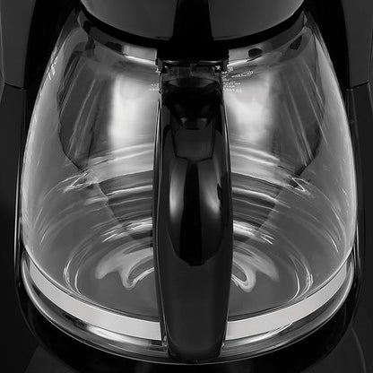 BLACK+DECKER DCM100B 12-Cup Programmable Coffeemaker with Glass Carafe, Black, One Size