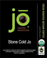 STONE COLD JO: 2 lb, Cold Brew Coffee Blend, Dark Roast, Coarse Ground Organic Coffee, Silky Smooth Low Acidity, USDA Certified Organic, Fair Trade Certified, Great French Press Hot Brew by Jo Coffee®
