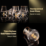 Load image into Gallery viewer, 【2025 New Design】DUJUST‌ Elegant Curvaceous Shot Glass(1.5oz), Crystal Shot Glass Set Decorated with 24K Gold Leaf Flakes BPA-Free &amp; Lead-Free, Perfect for Décor &amp; Collection, Gift Choices - 6 pcs