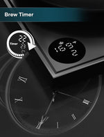 Load image into Gallery viewer, Electric Kettle, Gooseneck Electric Kettle, ±1℉ Precise Temperature Control, Stainless Steel Interior, Quick Heating for Pour Over Coffee, Tea &amp; Boiling Water, 0.9L (Wood Black)