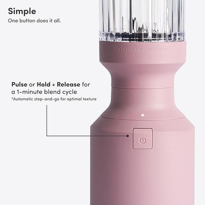 Beast Mighty 850 Plus | Premium Compact Personal Blender | Smoothies, Shakes, Dressings, Sauces | Blends Ice and Frozen Fruit | New XL Vessel | Extra Vessels, Lids and Straws | 850W (Lilac)