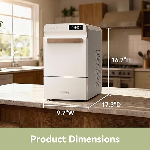 Gevi Nugget Ice Maker Countertop 40lbs/24H, Pebble Ice Machine with Programmable Timer,Self-CleaningChewable Pellet Ice for Home, Kitchen,Office,Gift