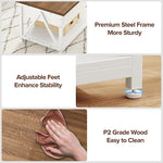 Load image into Gallery viewer, Lift Top Coffee Table,Lift Coffee Table with Storage Shelf and Large Hidden Compartment for Living Room,Lifting top Coffee Tables for Small Space,White + Walnut