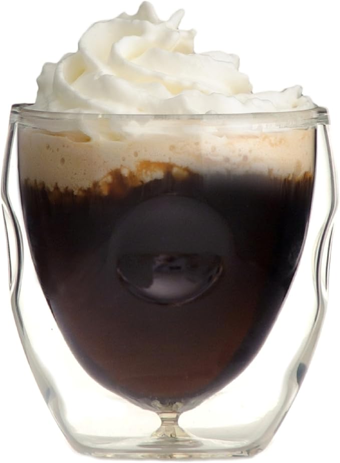 Ozeri Moderna Artisan Series Double Wall Beverage and Espresso Shot Glasses, 2-Ounce, Set of 4