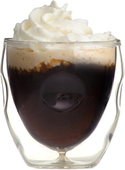 Ozeri Moderna Artisan Series Double Wall Beverage and Espresso Shot Glasses, 2-Ounce, Set of 4