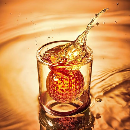 Golf Ball Shot Glasses Set of 4, Funny Handmade Birthday Gifts for Men and Women - 2oz Double Walled with 3D Shape Golf Ball Inside, Tequila, Whiskey, Cocktail Presents for Golfer